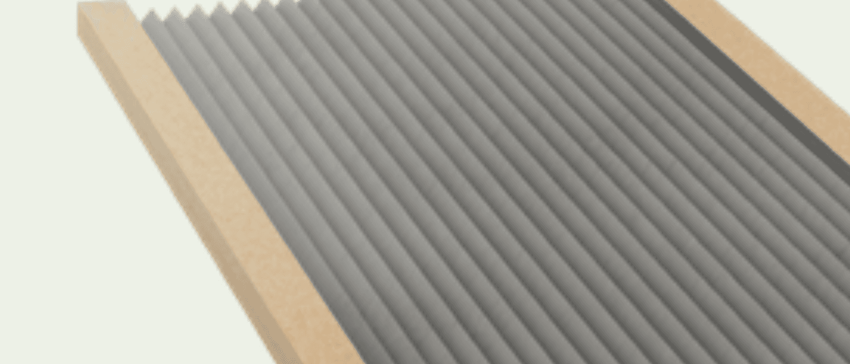 Close detail of the LEAF pleated filter media